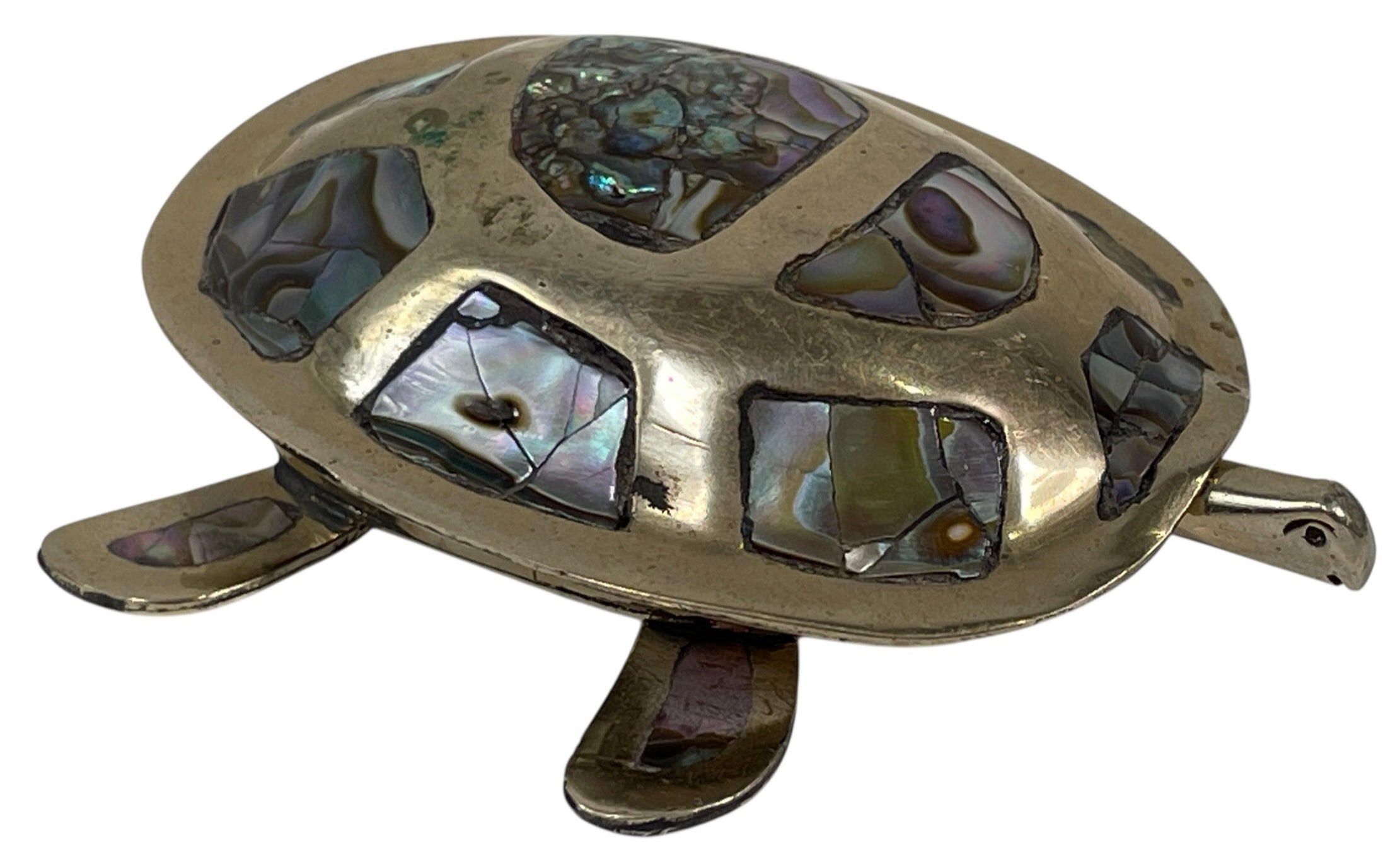 Small Turtle Box – Silver & Abalone Shell, Mexico 