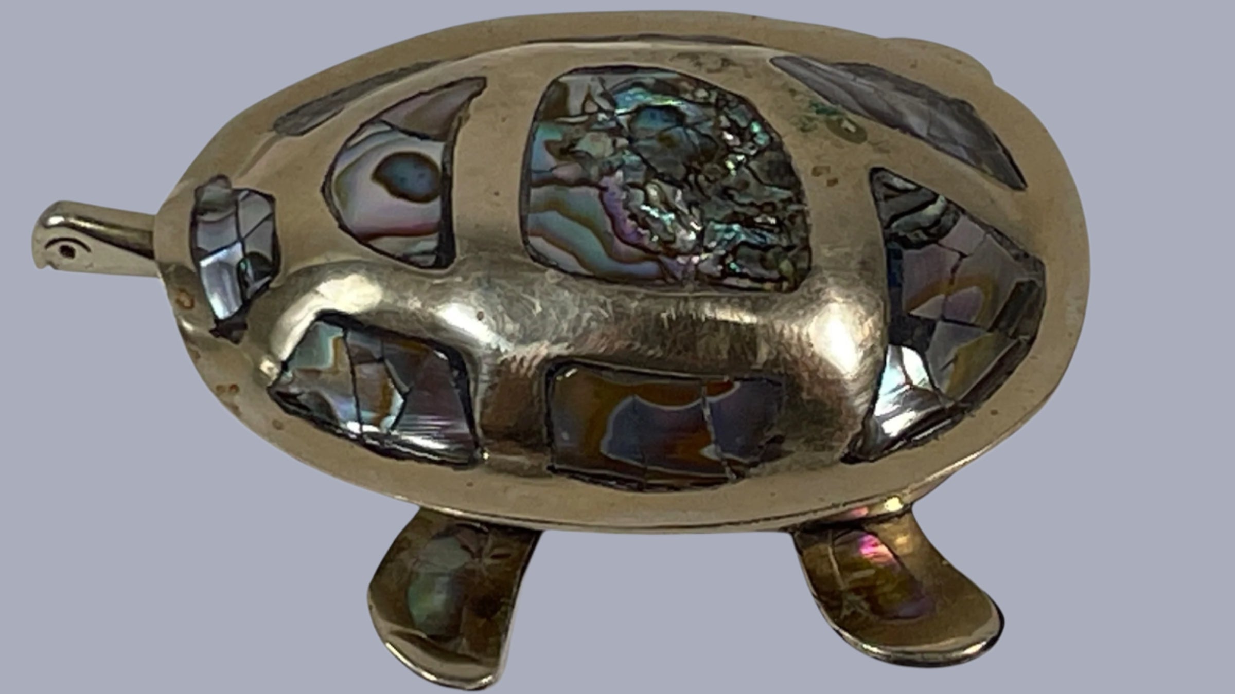Small Turtle Box – Silver & Abalone Shell, Mexico