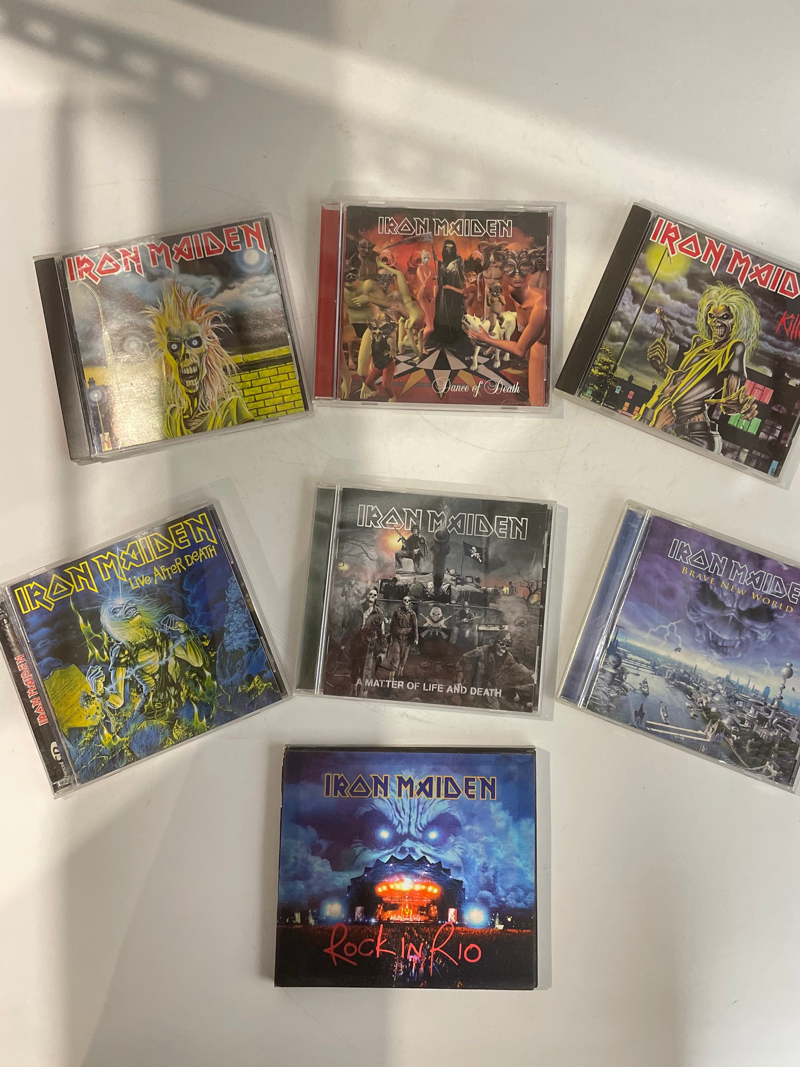 Lot de 7 CD d'Iron Maiden