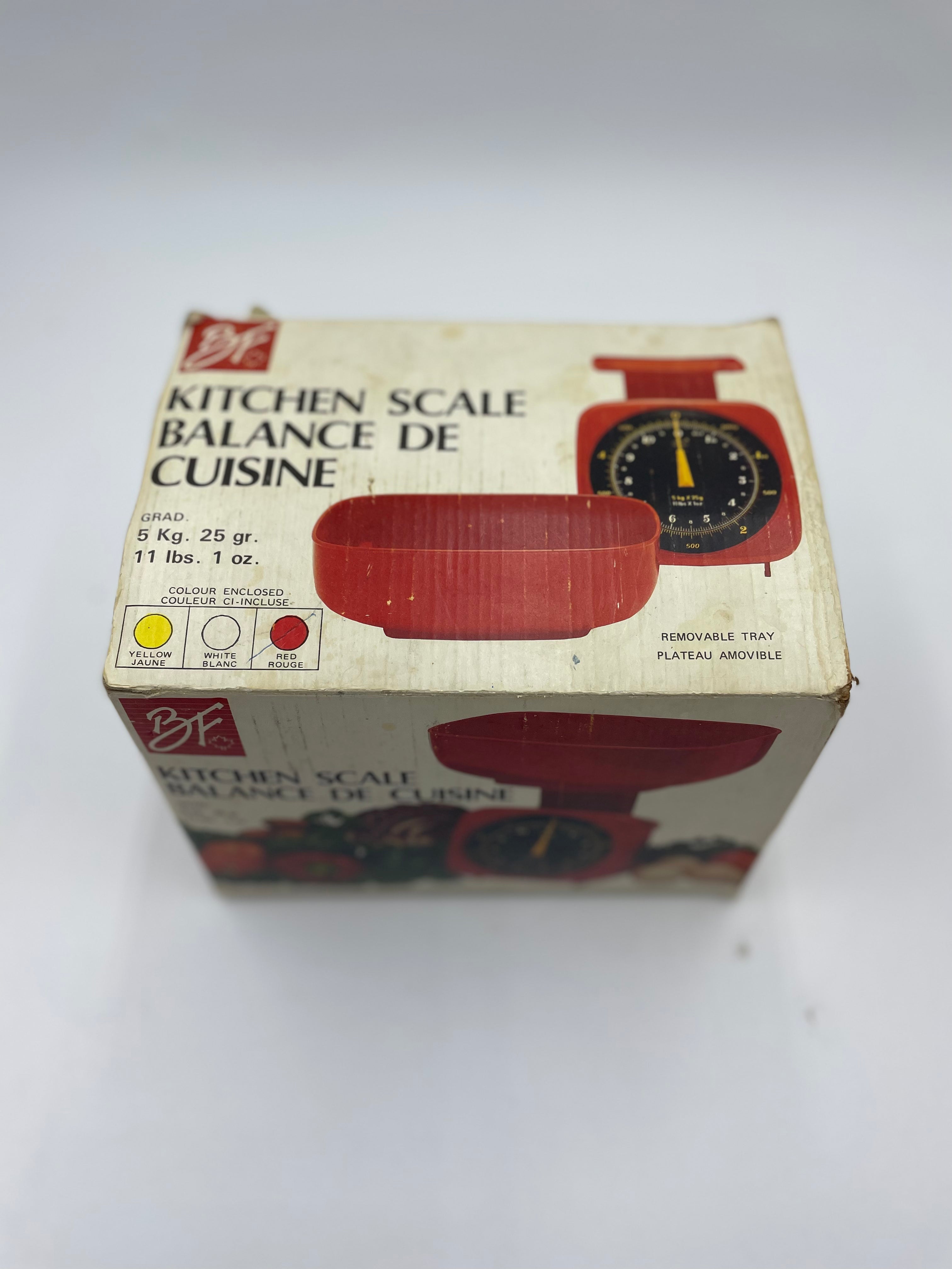 Vintage Red Kitchen Scale (made in Hong Kong)