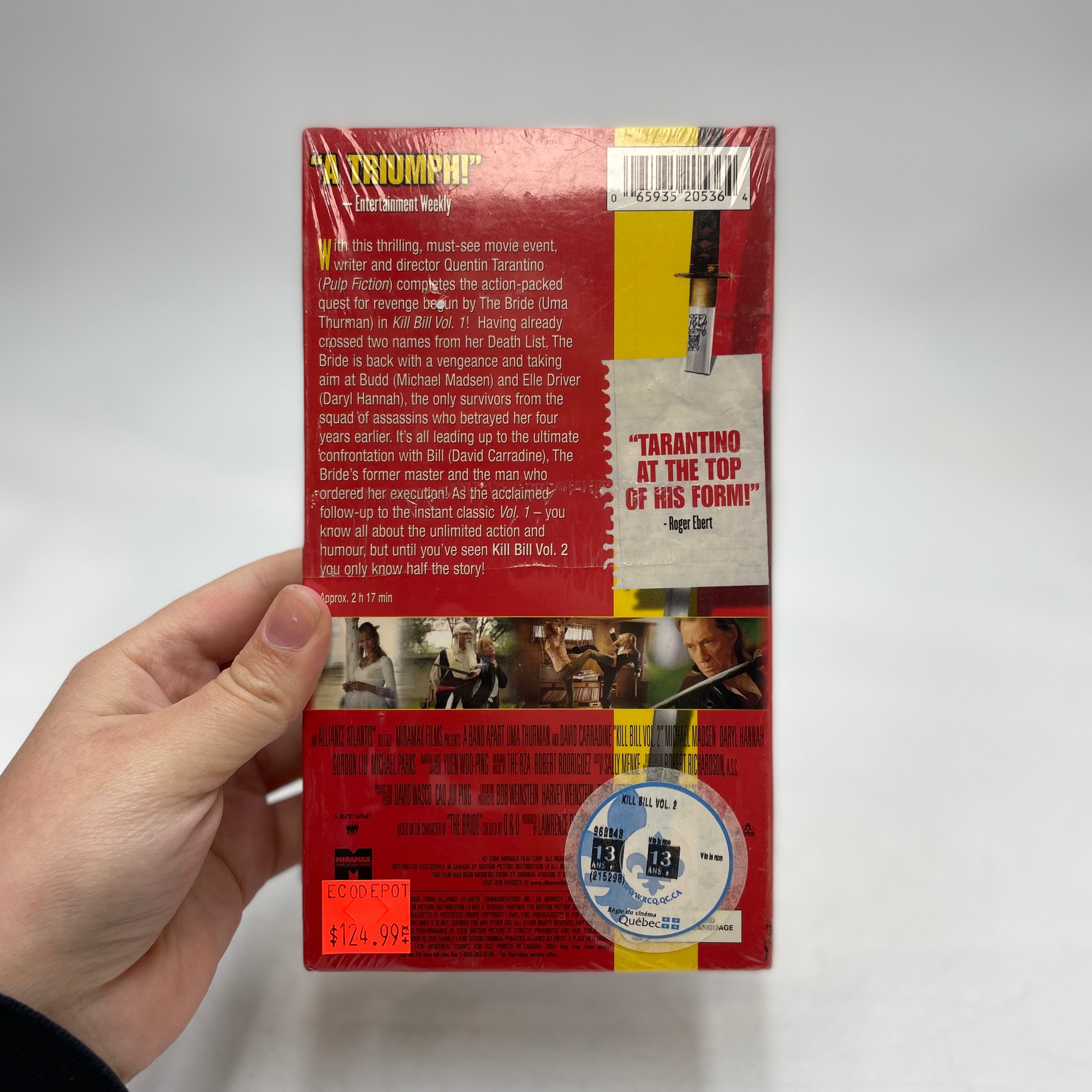 Kill Bill Volume 2 VHS