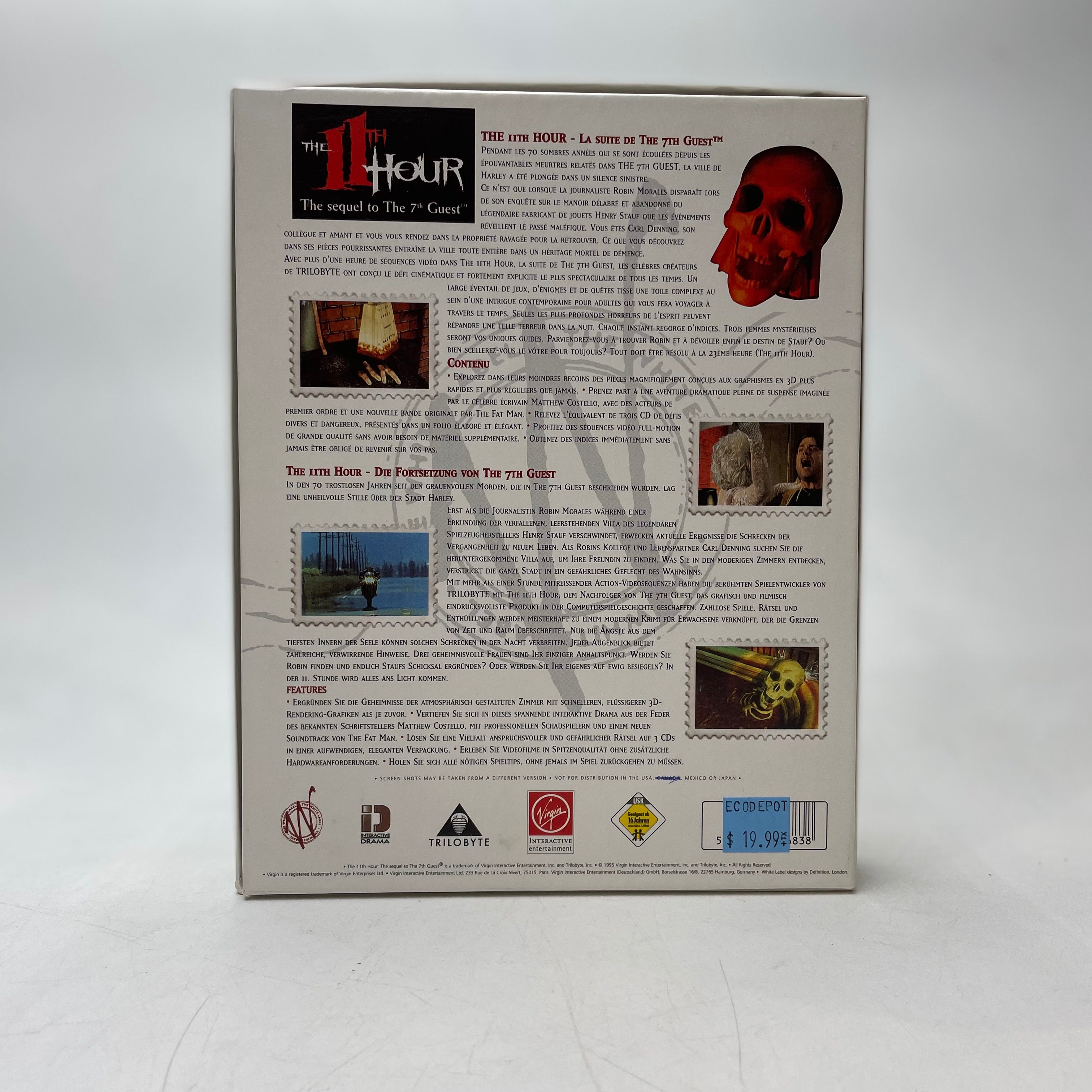 The 11th Hour PC CD ROM- 4 Complete Discs (French Edition)