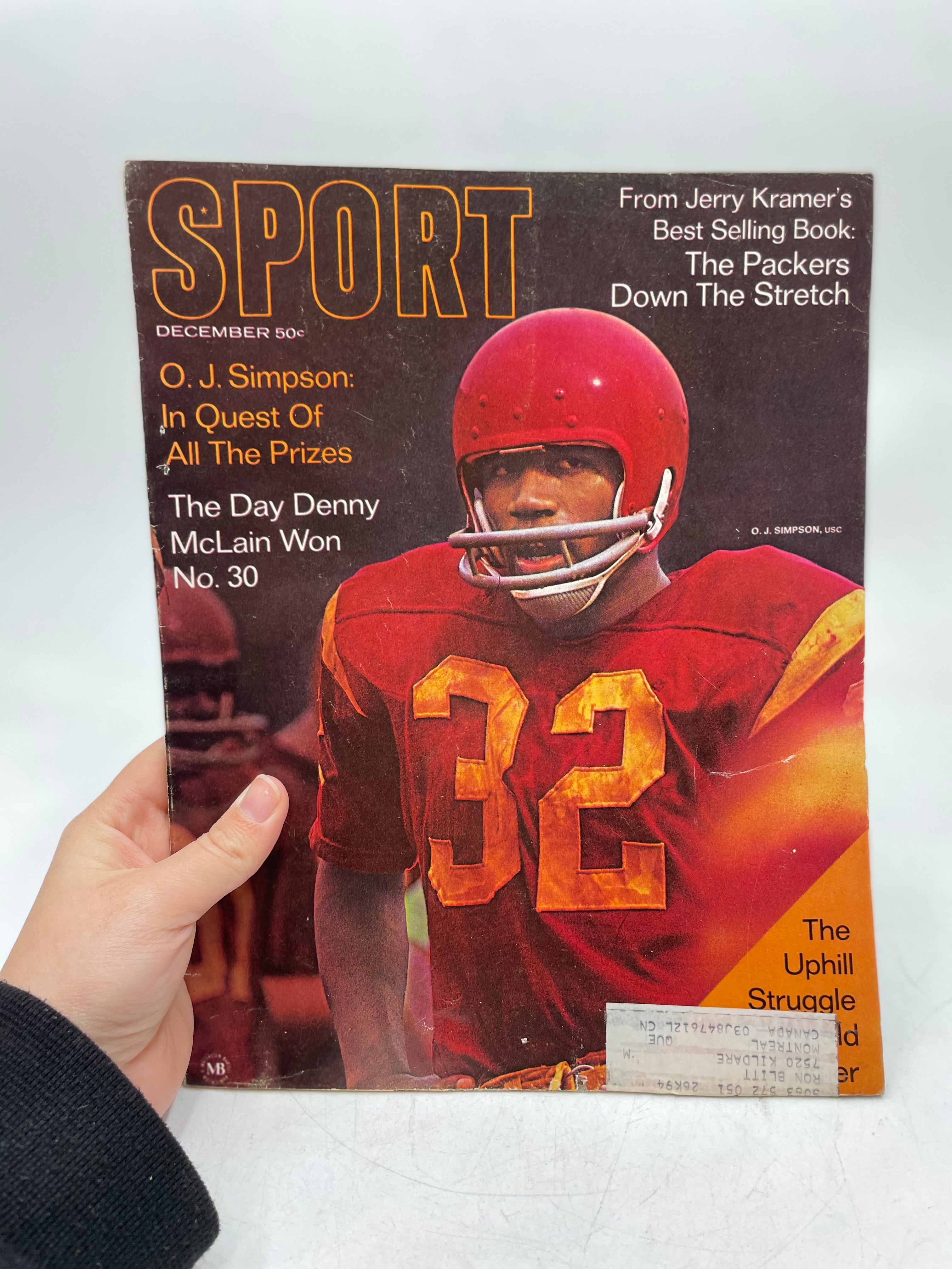 Sport Magazine December 1968 USC Heisman Winner O.J. Simpson