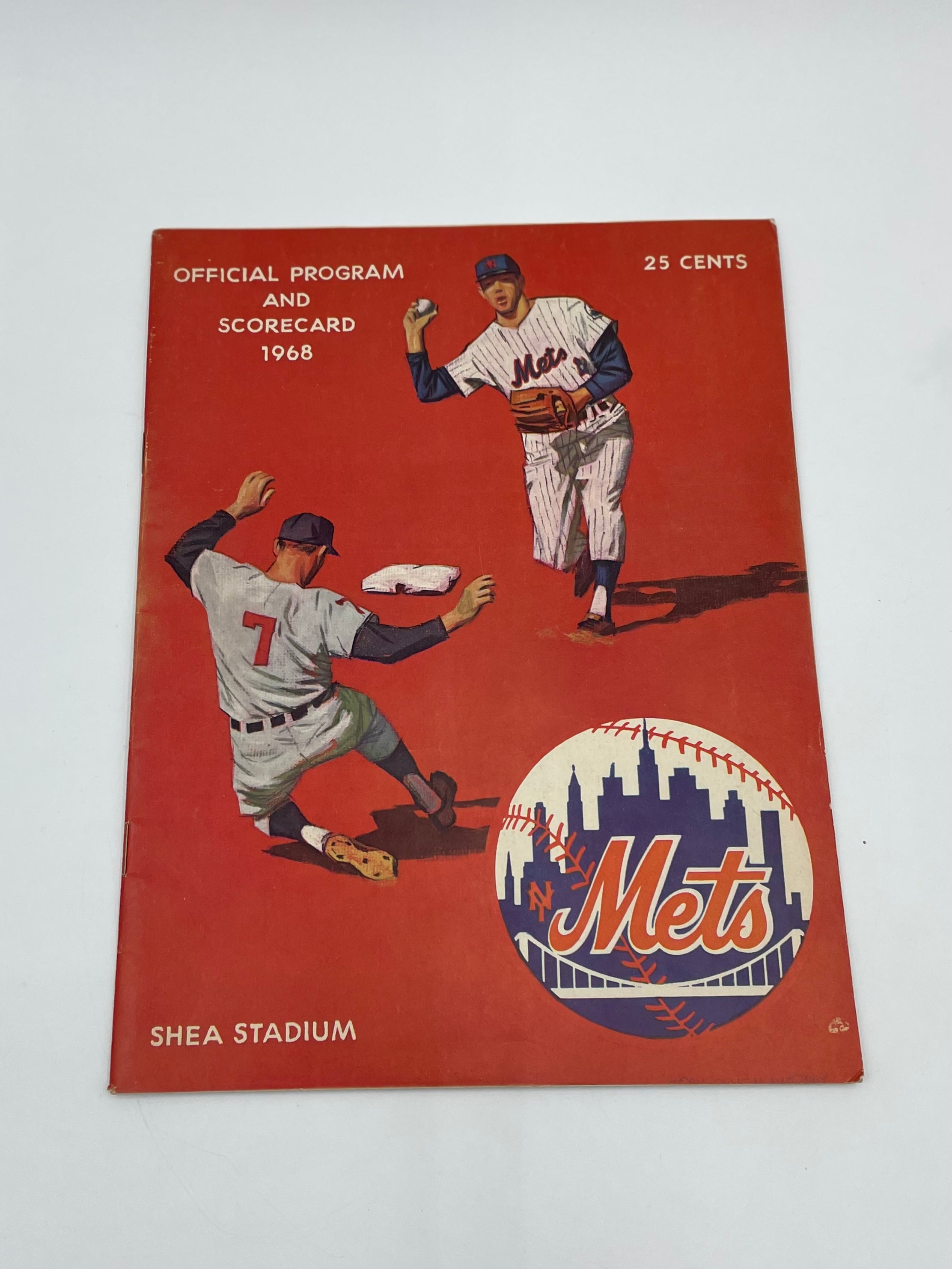 Mets de New York - Programme officiel et tableau de bord 1968
