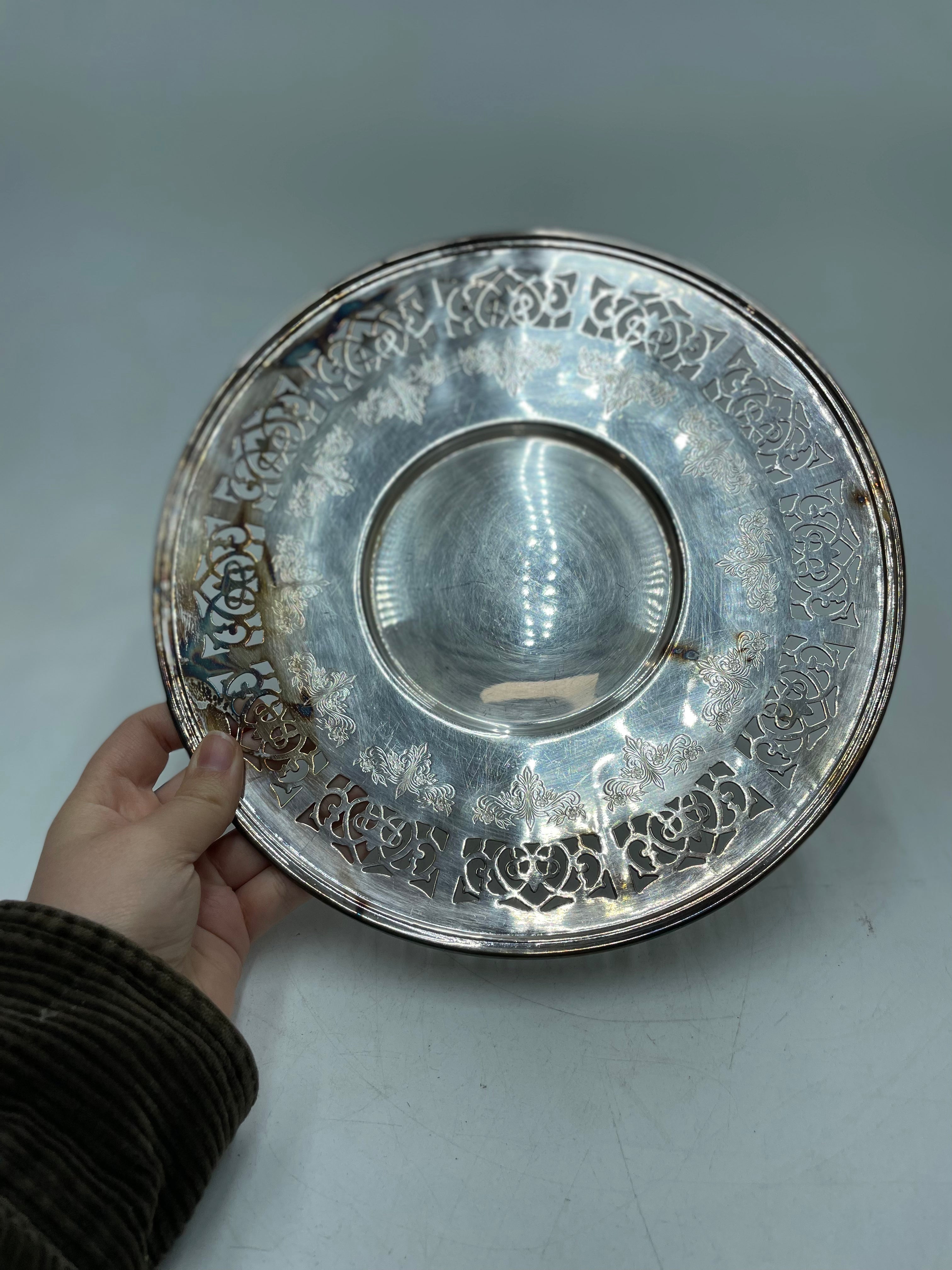Round Vintage Plate in Sterling Silver BIRKS