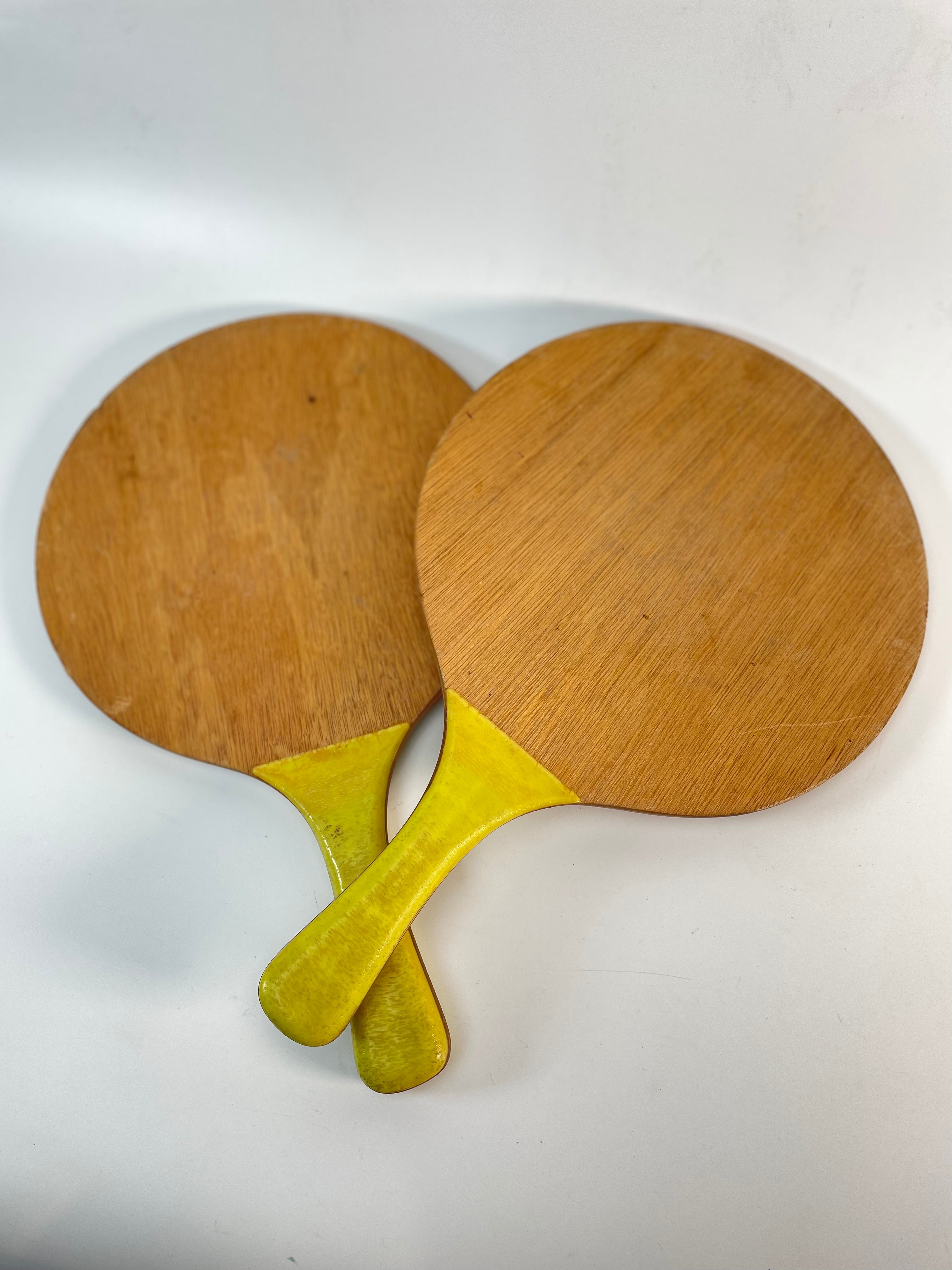 Wooden Beach Tennis Rackets from Israel - Set of 2