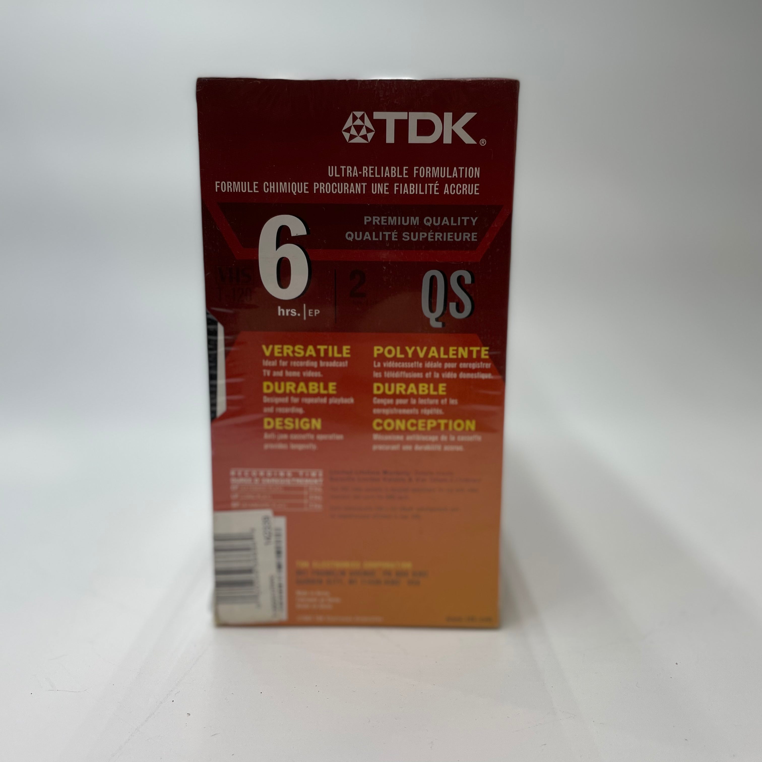 Cassette vidéo VHS scellée TDK de qualité supérieure T120 lot de 12