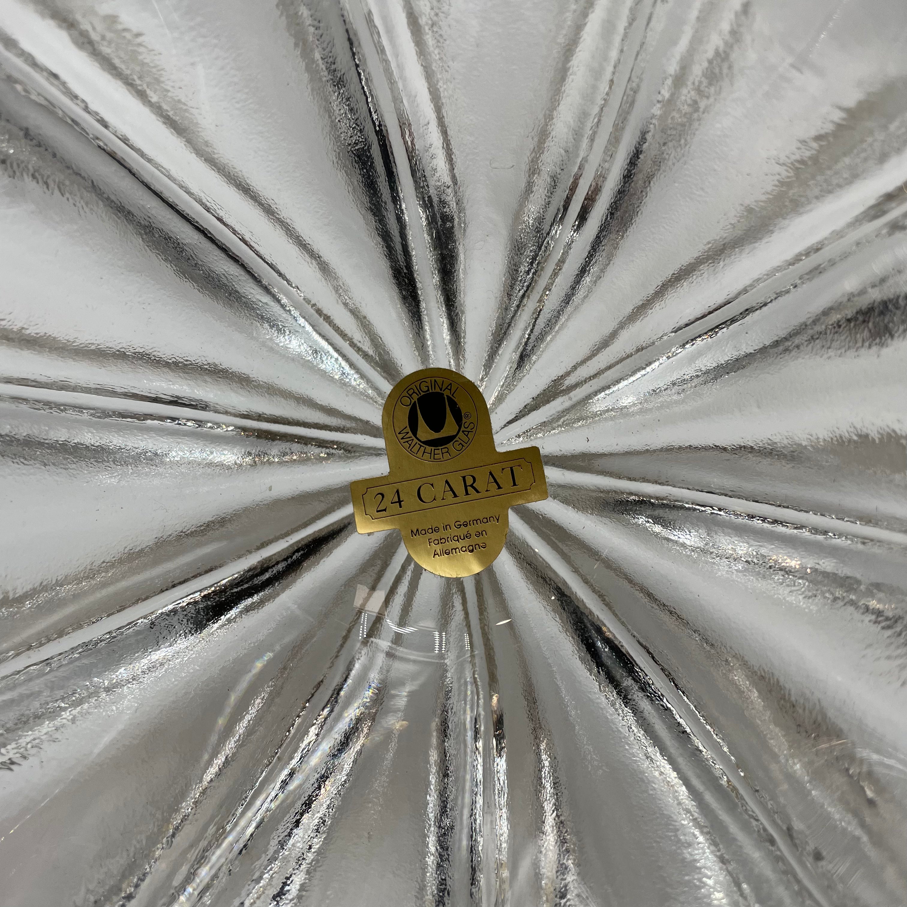 Bol en cristal allemand Walther Glas avec bordure en or 24 carats
