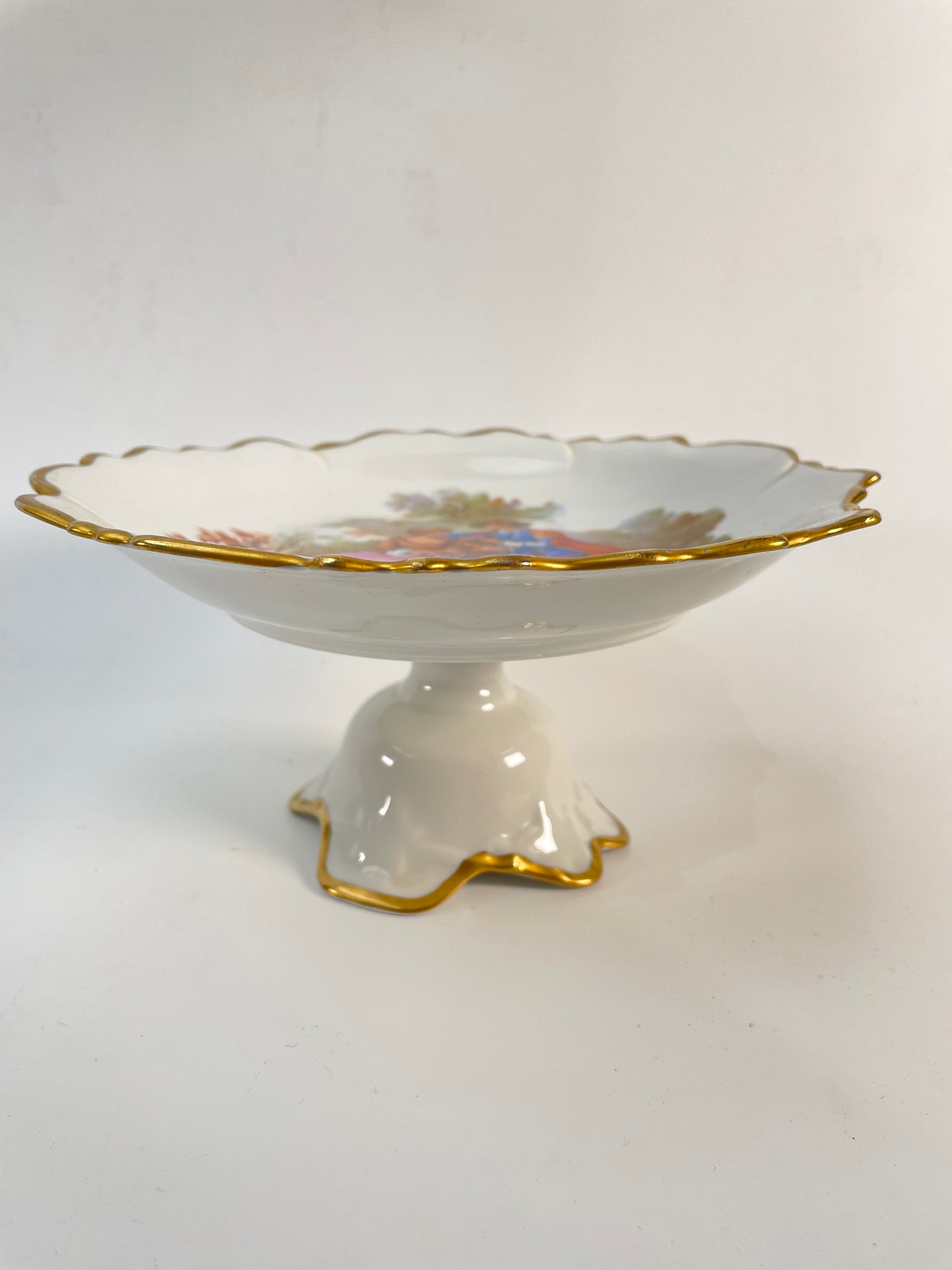 Small Limoges Pedestal Plate