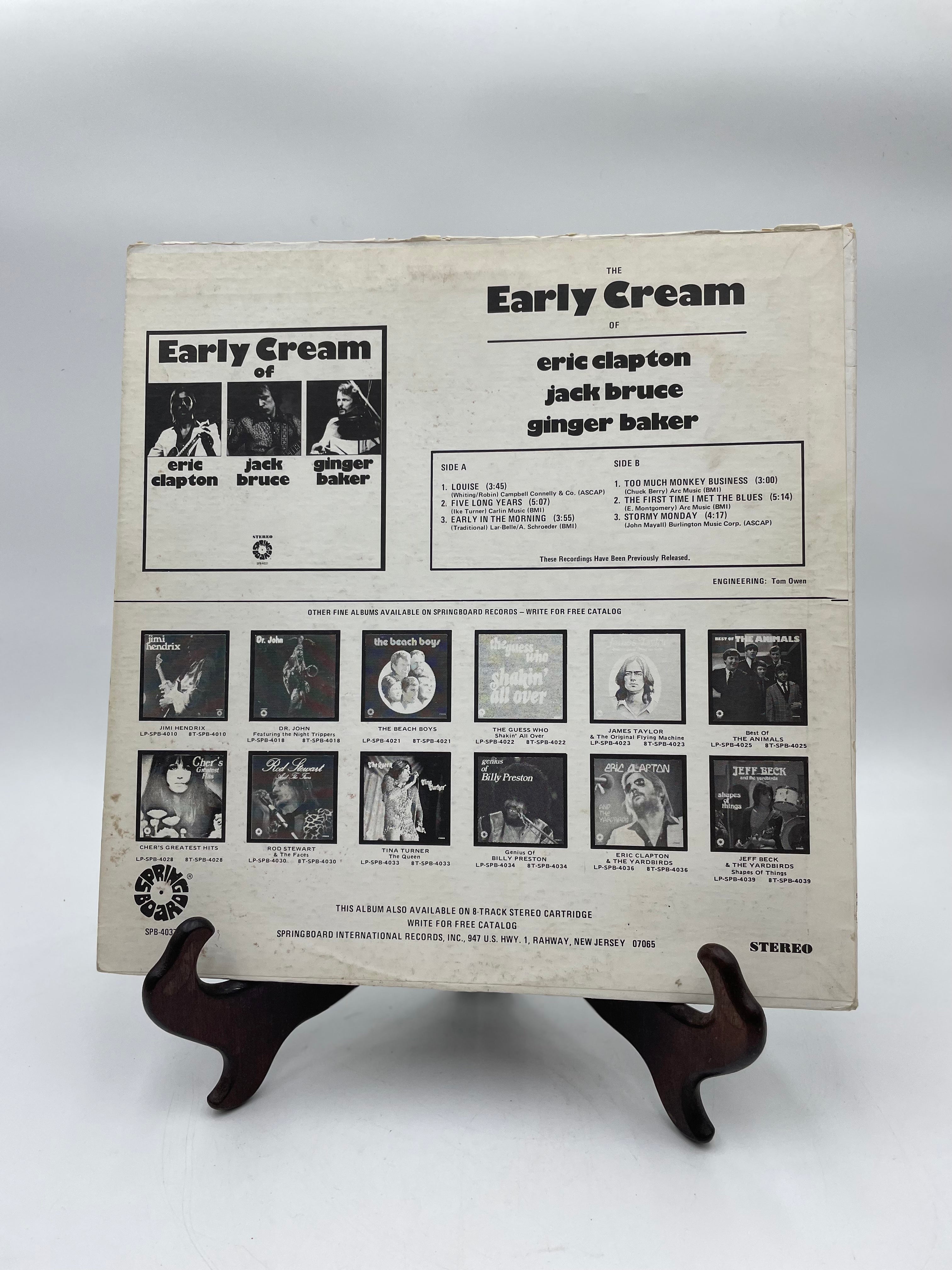 The Early Cream Of Eric Clapton, Jack Bruce &amp; Ginger Baker - Vinyl LP
