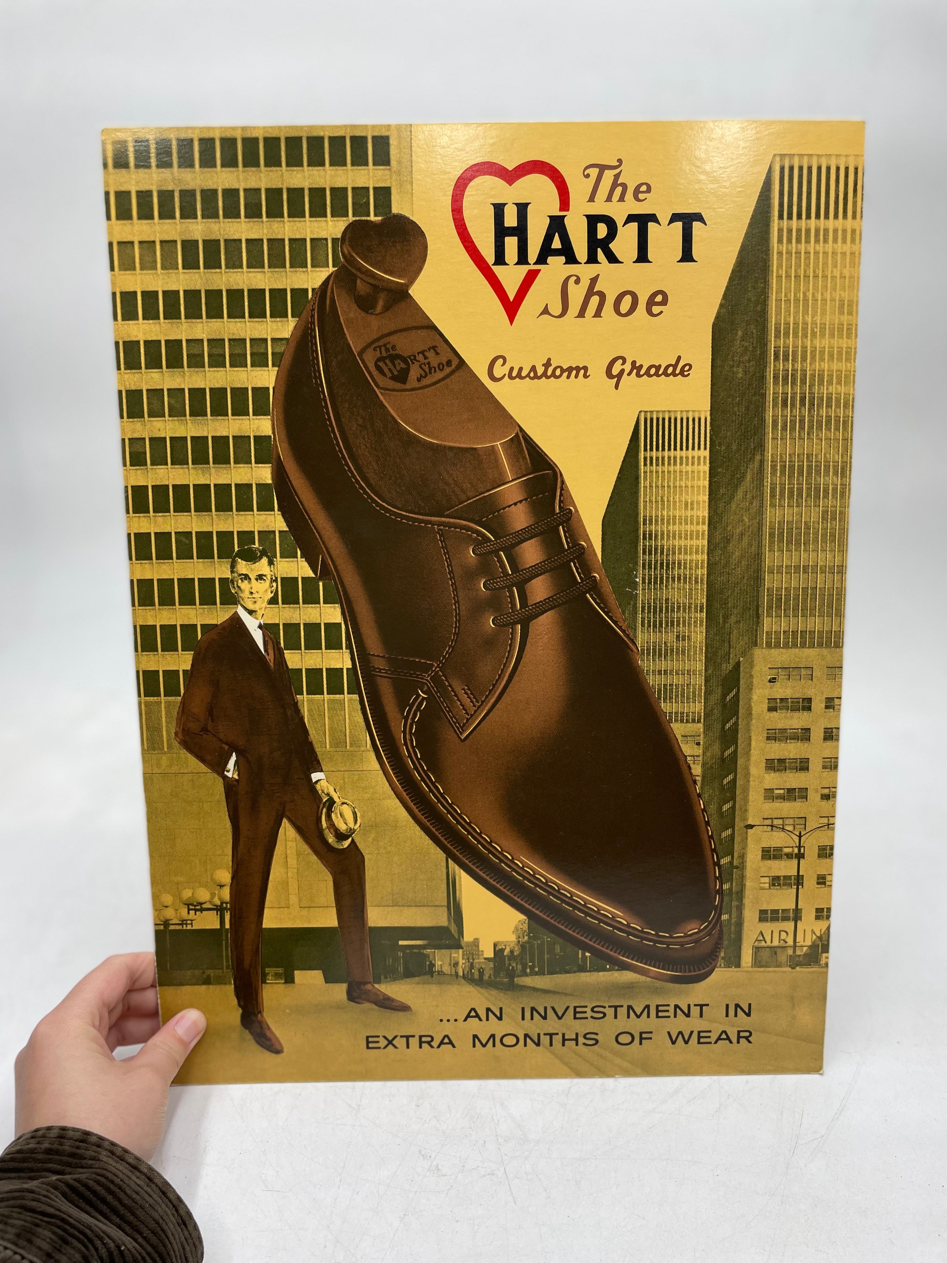 Croquis publicitaire original "The Hartt Shoe" par l'artiste S. Reiter