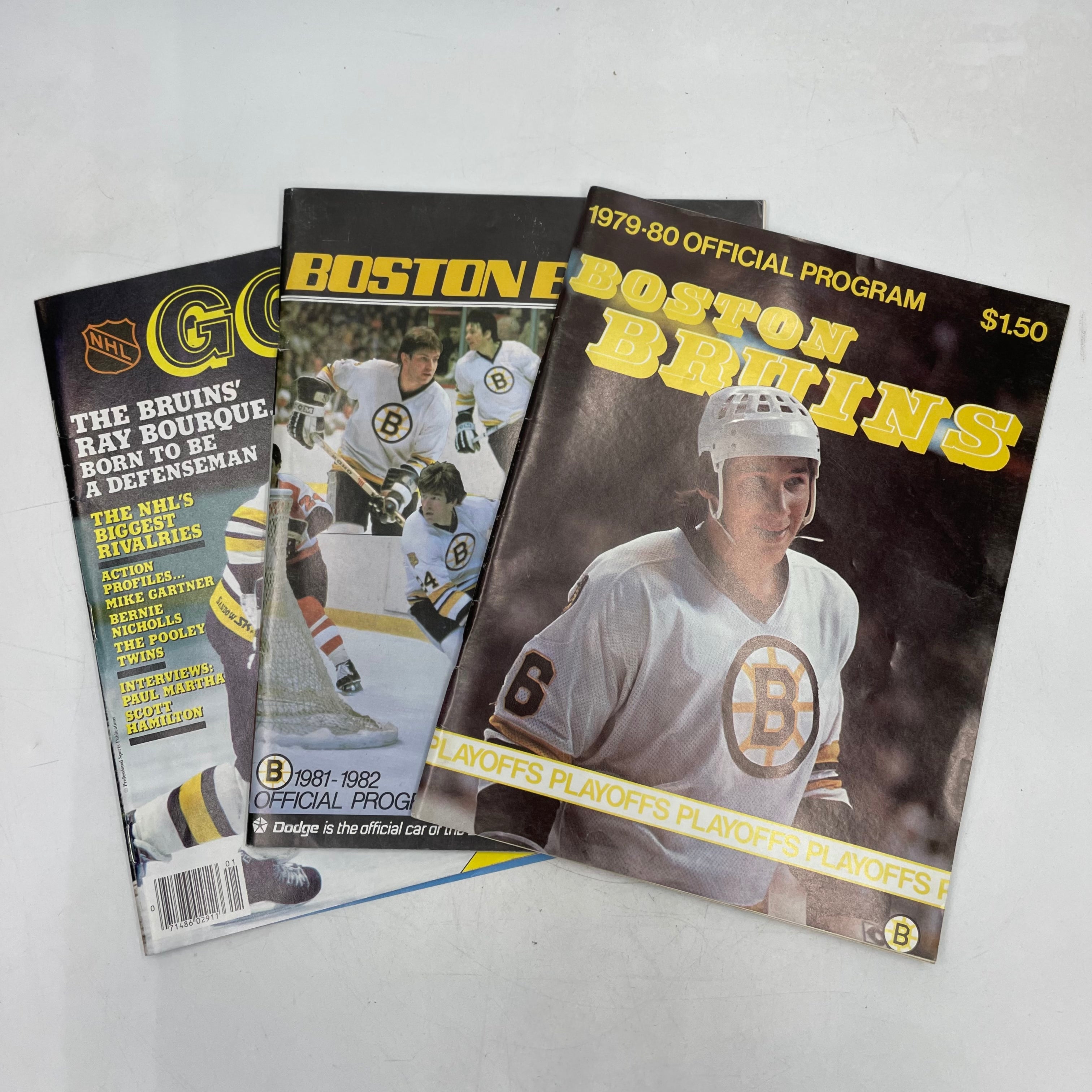 Set of 3 Boston Bruins Hockey Magazines